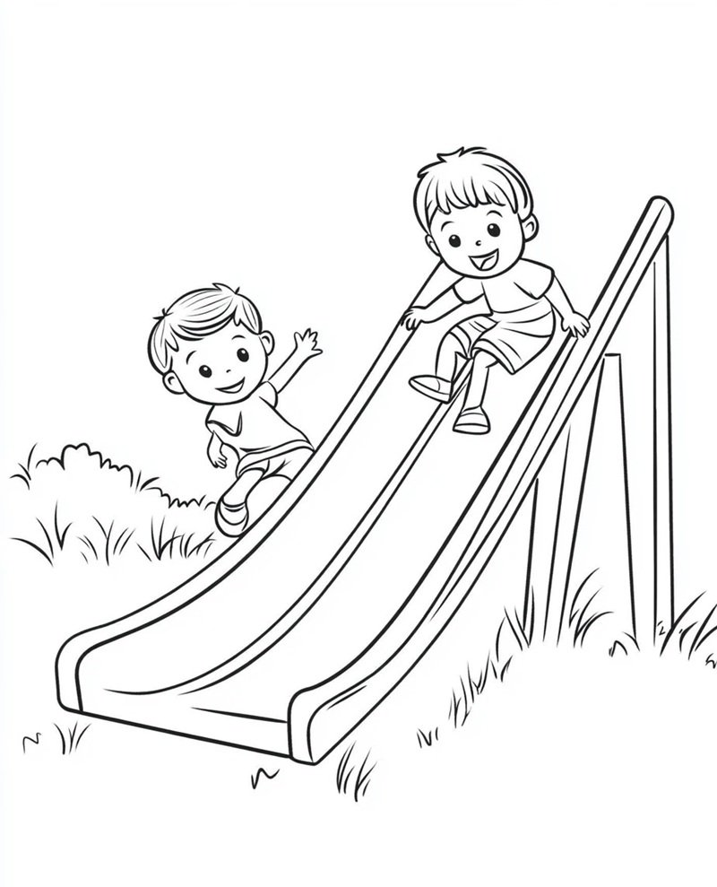 tô màu cầu trượt 30