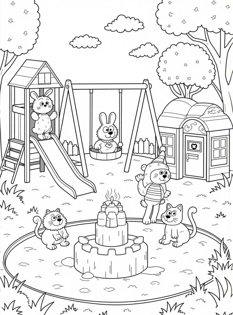 tô màu cầu trượt 32