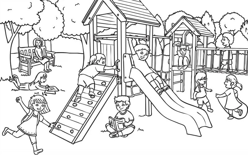 tô màu cầu trượt 34