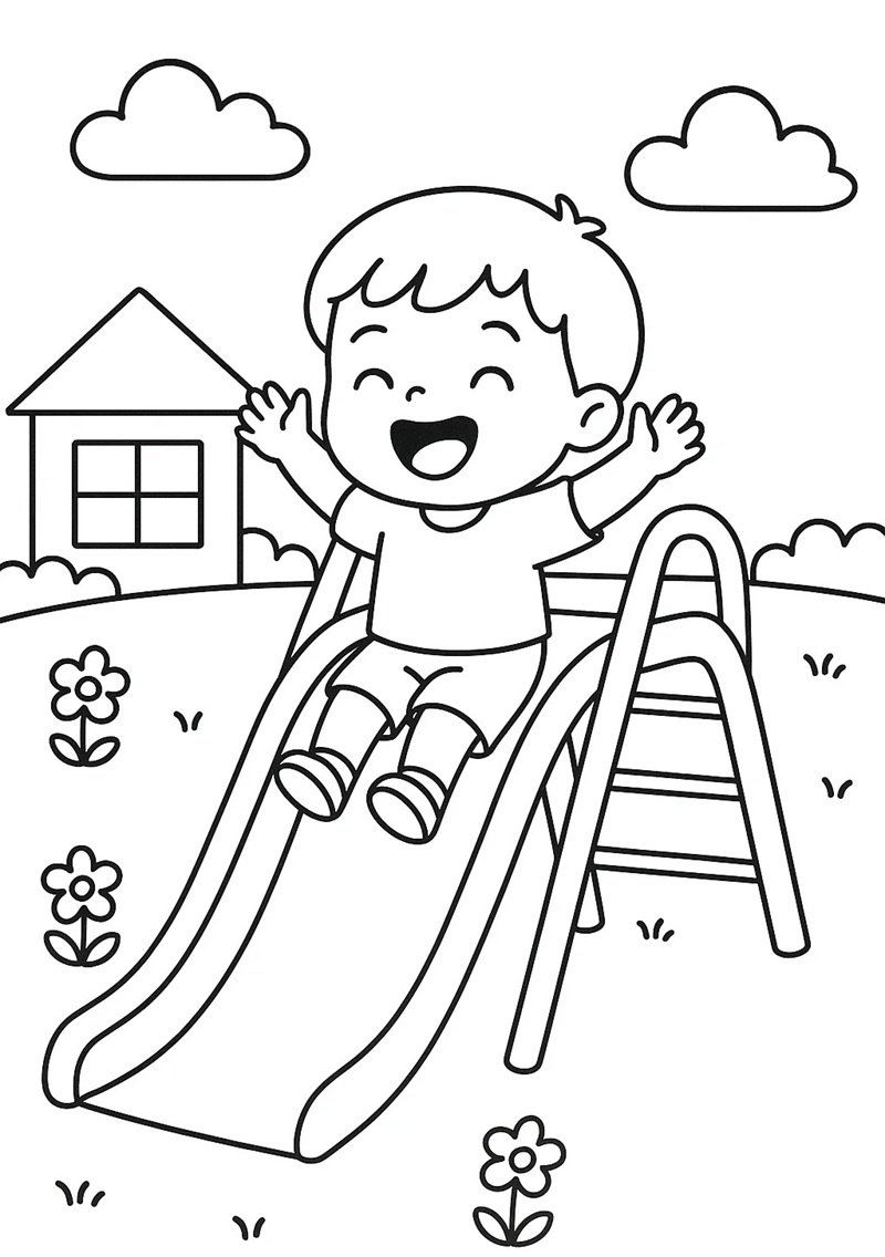 tô màu cầu trượt 35