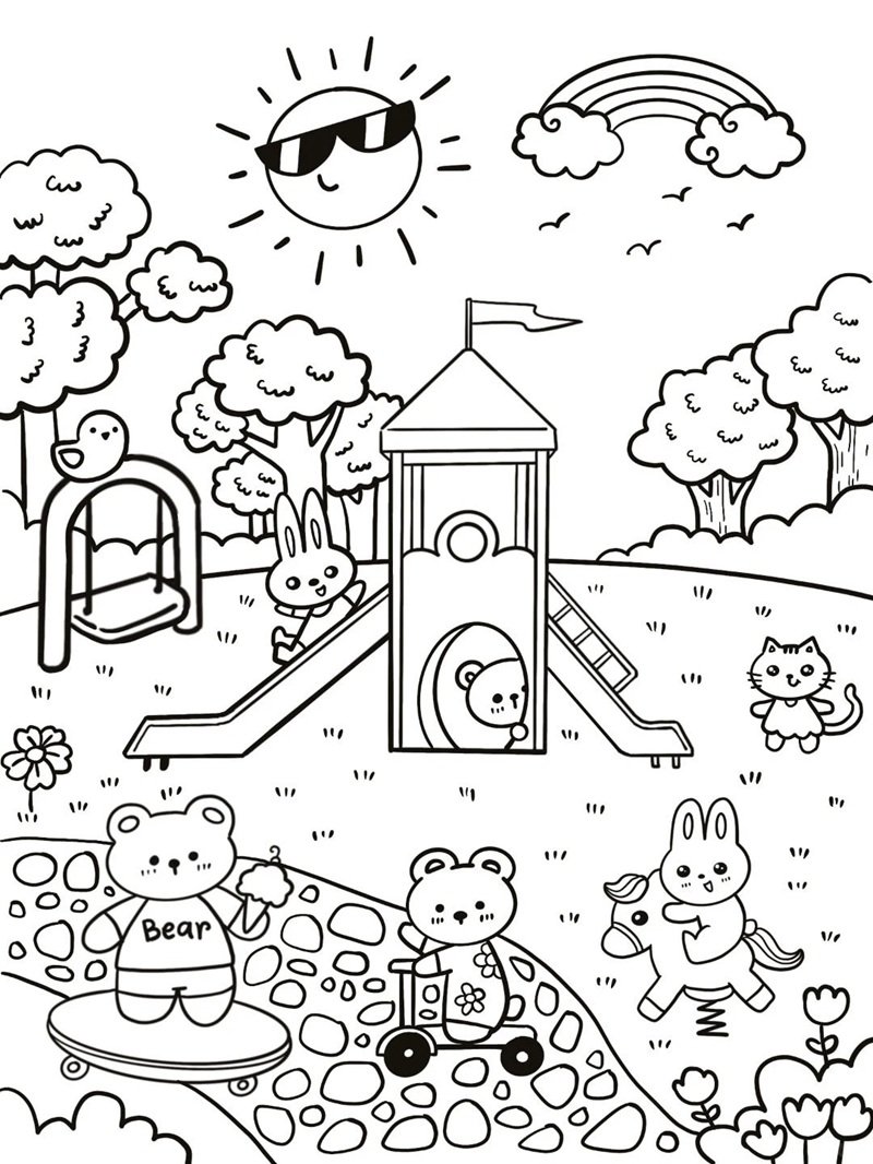 tô màu cầu trượt 36