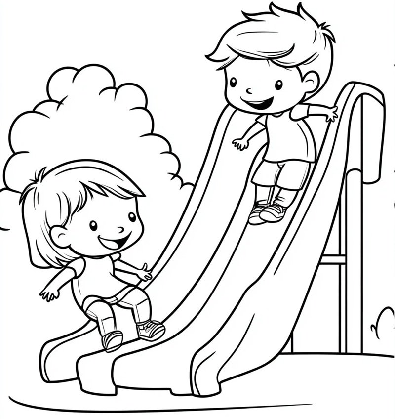 tô màu cầu trượt 38