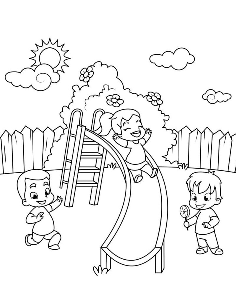 tô màu cầu trượt 5