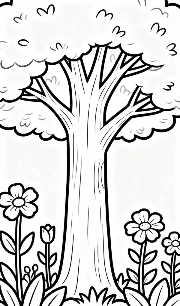 tô màu cây xanh 32