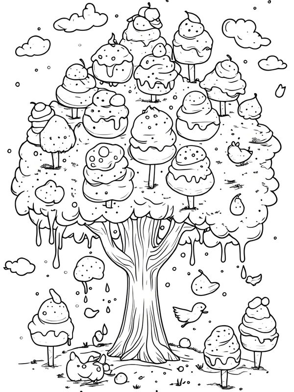 tô màu cây xanh 38