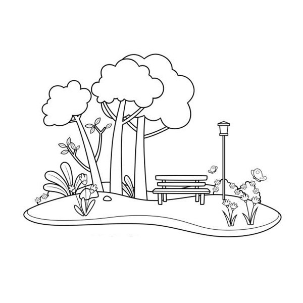 tô màu cây xanh 4