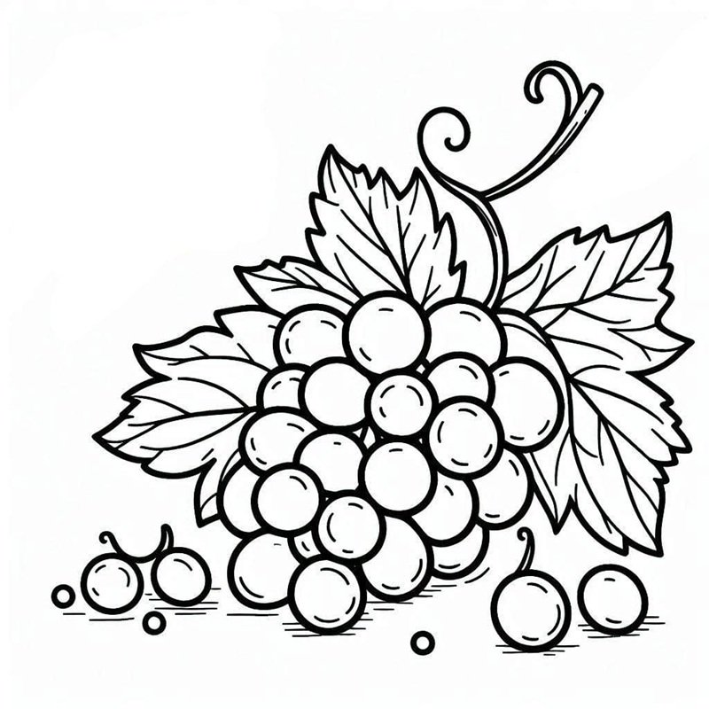 tô màu chùm nho 15