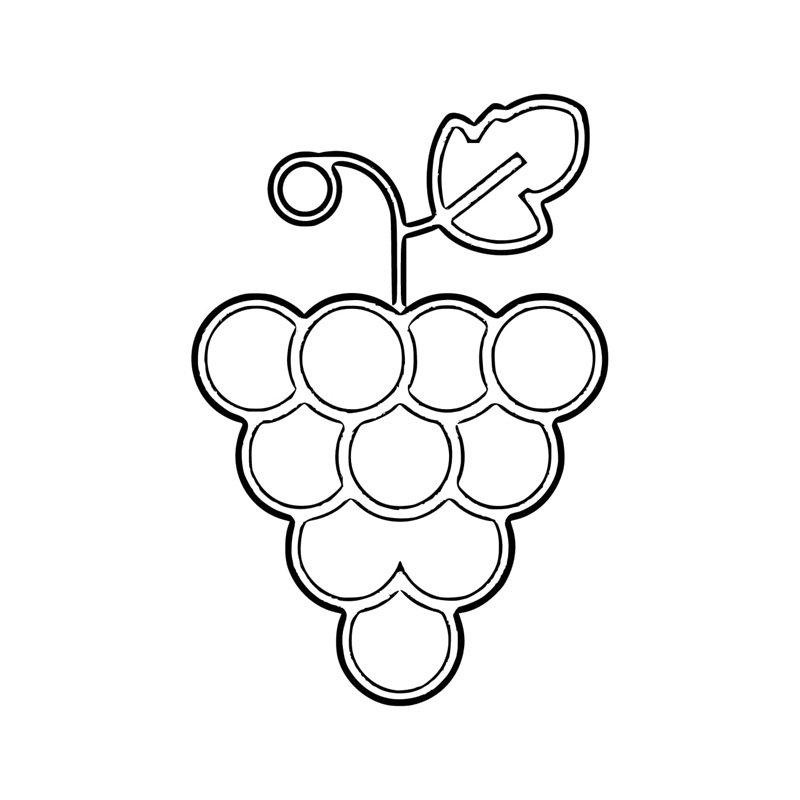 tô màu chùm nho 18