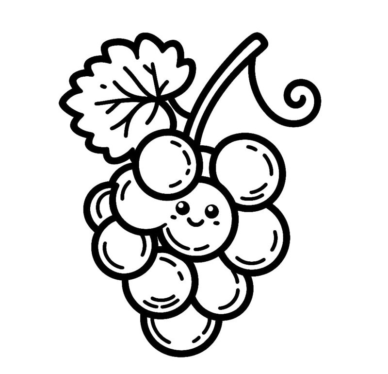 tô màu chùm nho 20