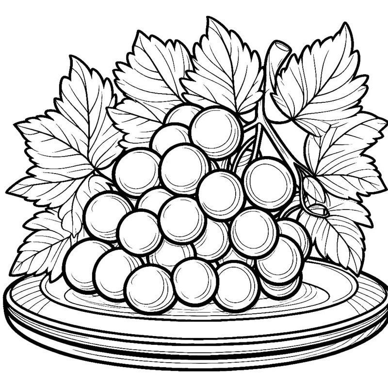 tô màu chùm nho 21