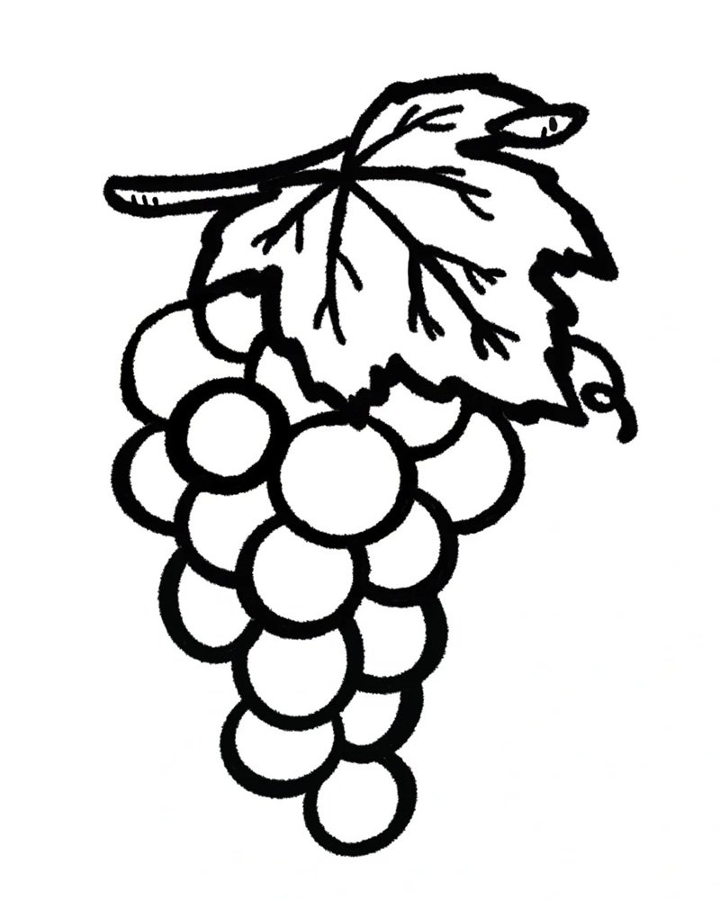tô màu chùm nho 27