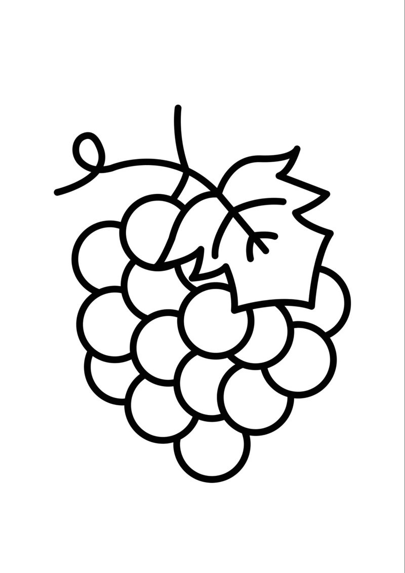 tô màu chùm nho 36