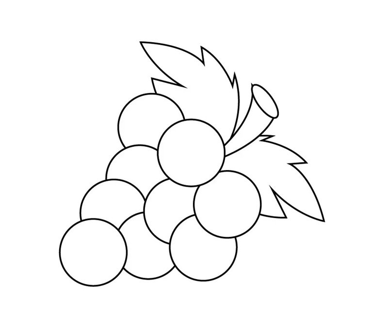 tô màu chùm nho 37