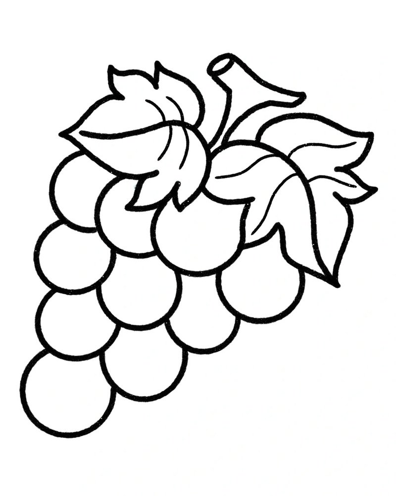 tô màu chùm nho 39