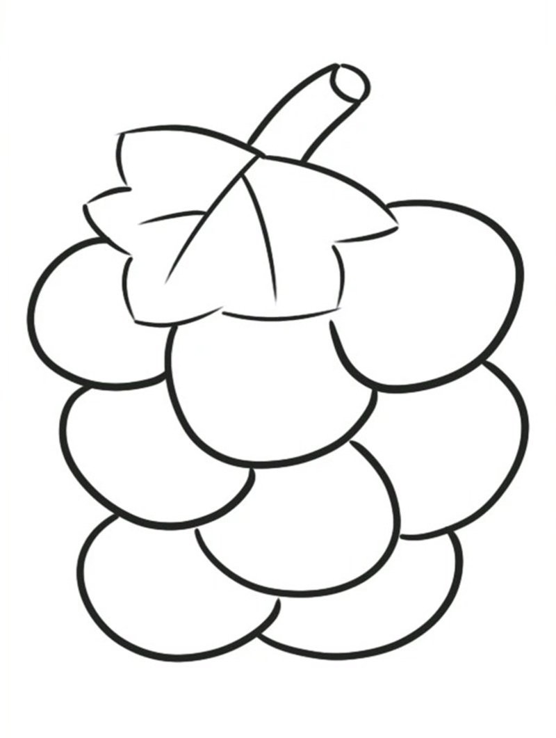 tô màu chùm nho 40
