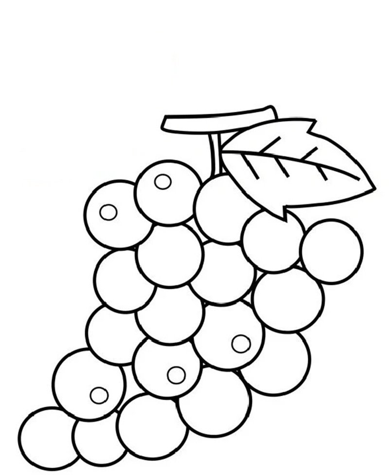 tô màu chùm nho 41