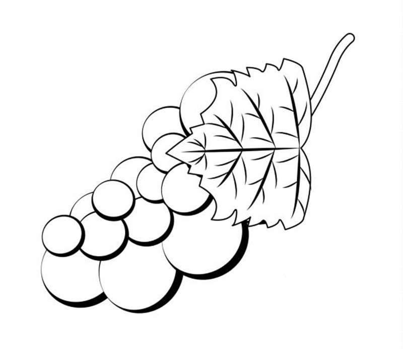 tô màu chùm nho 8