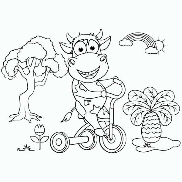 tô màu con bò sữa 10