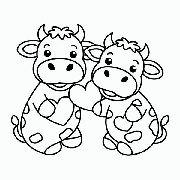 tô màu con bò sữa 11