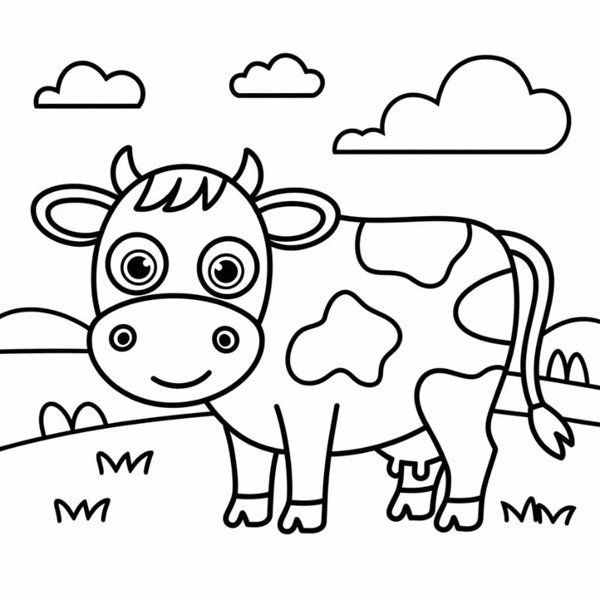 tô màu con bò sữa 13