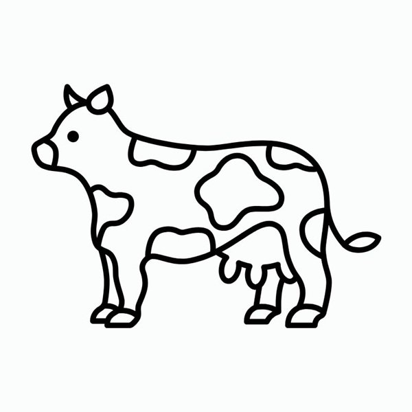 tô màu con bò sữa 17