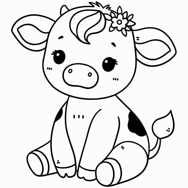 tô màu con bò sữa 18