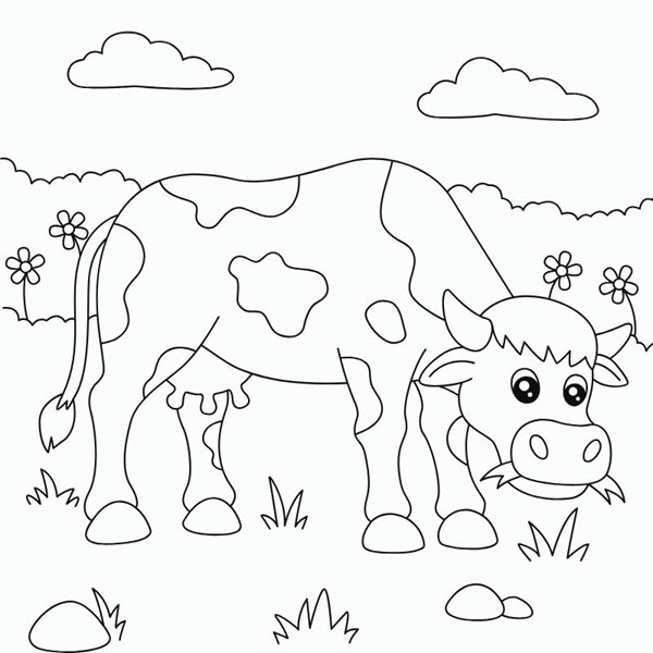 tô màu con bò sữa 19