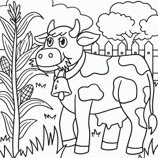 tô màu con bò sữa 20