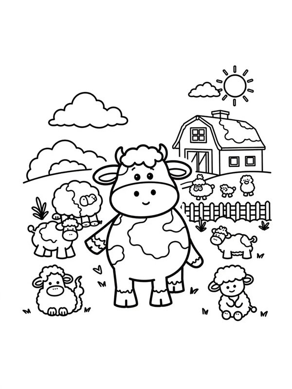 tô màu con bò sữa 27