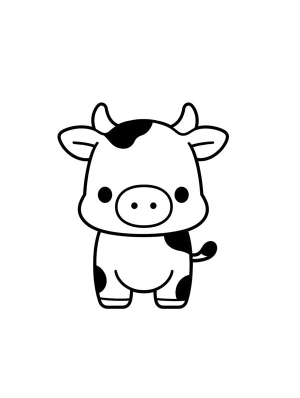 tô màu con bò sữa 28