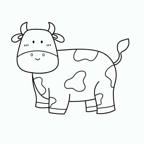 tô màu con bò sữa 3