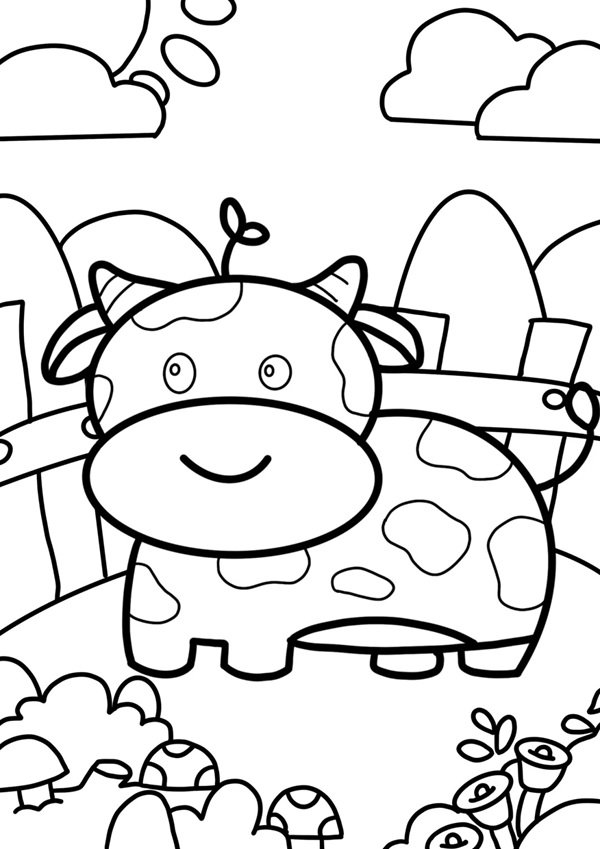 tô màu con bò sữa 31