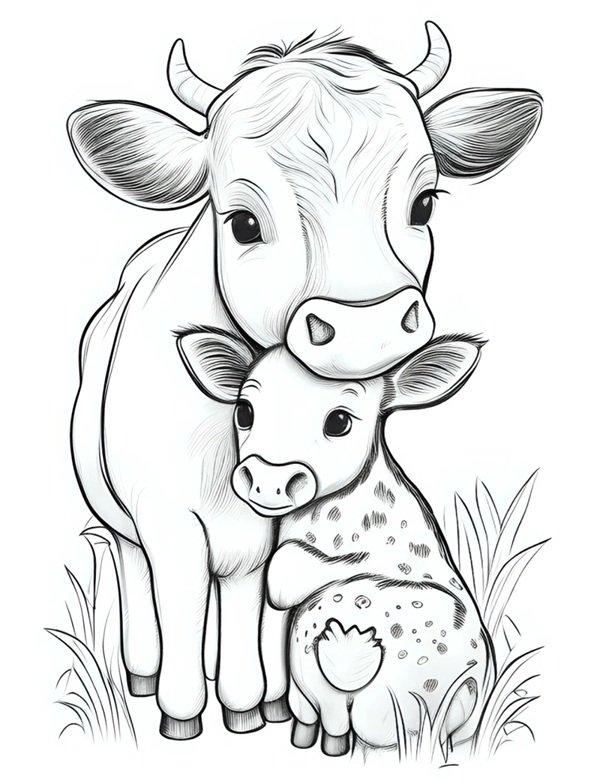 tô màu con bò sữa 33