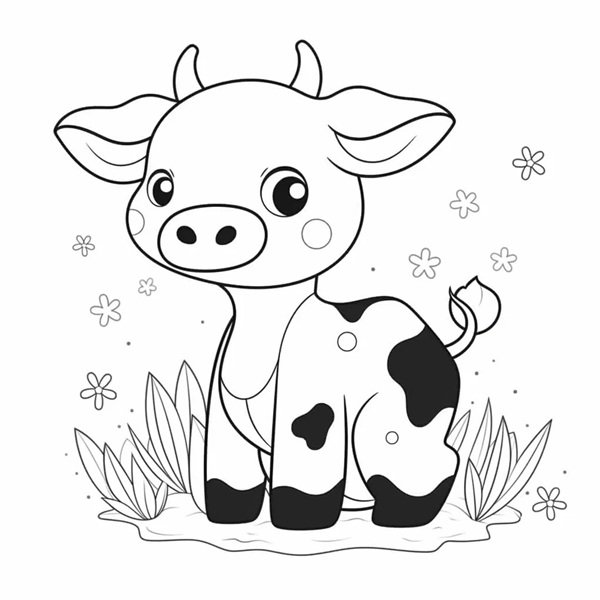 tô màu con bò sữa 36