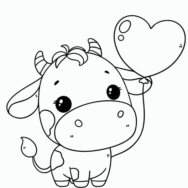 tô màu con bò sữa 4