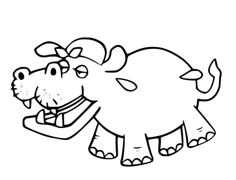 tô màu con hà mã 19