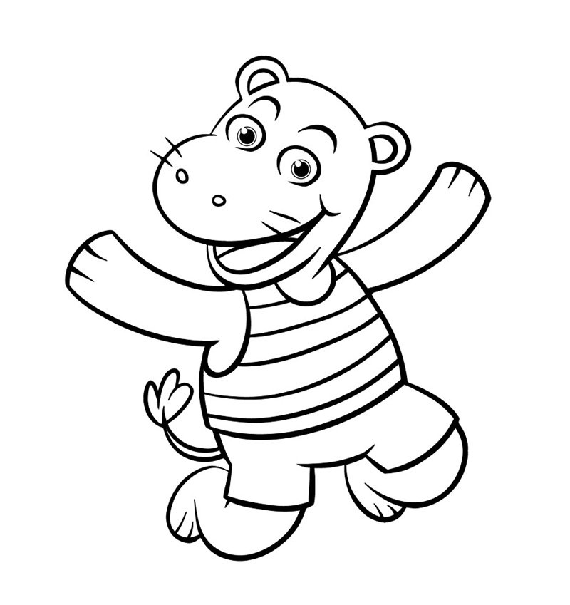 tô màu con hà mã 2