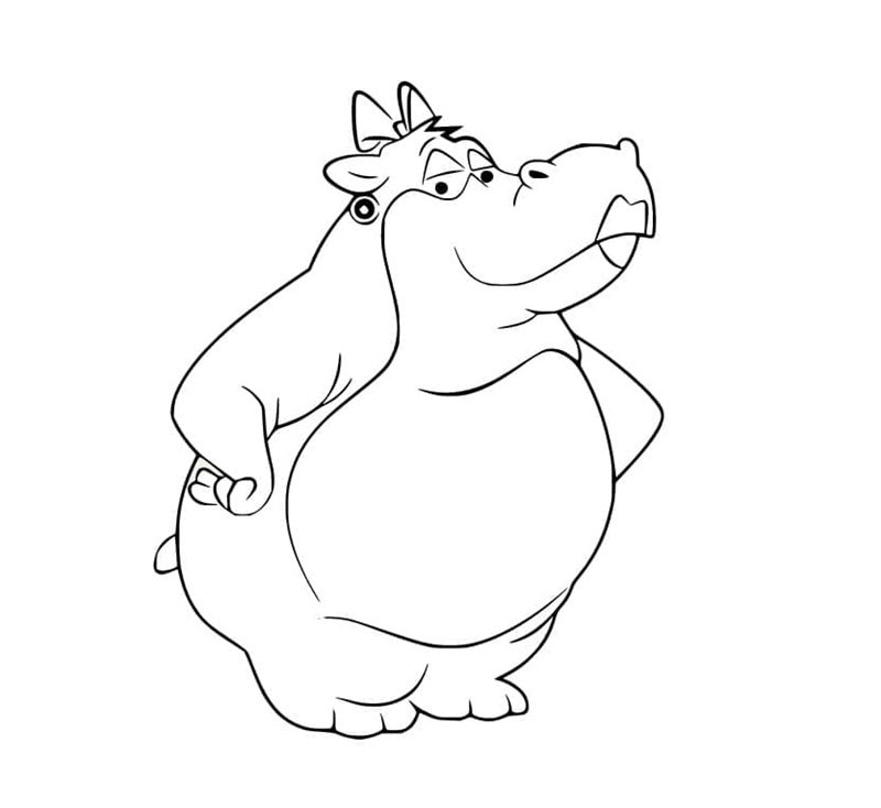 tô màu con hà mã 23