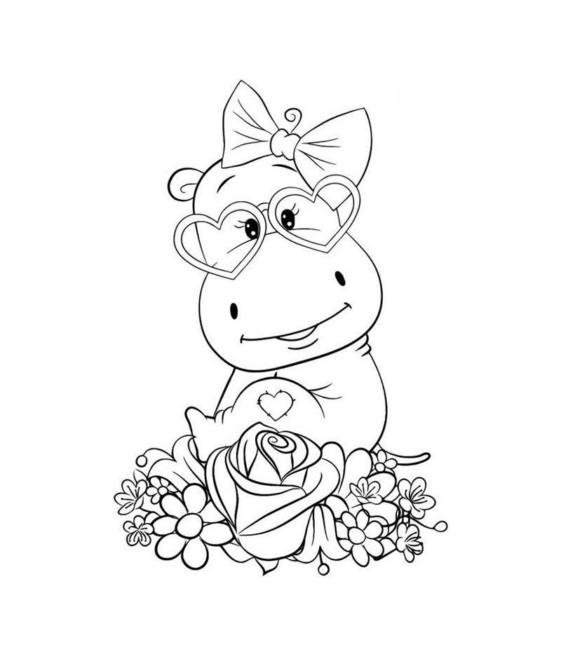 tô màu con hà mã 26