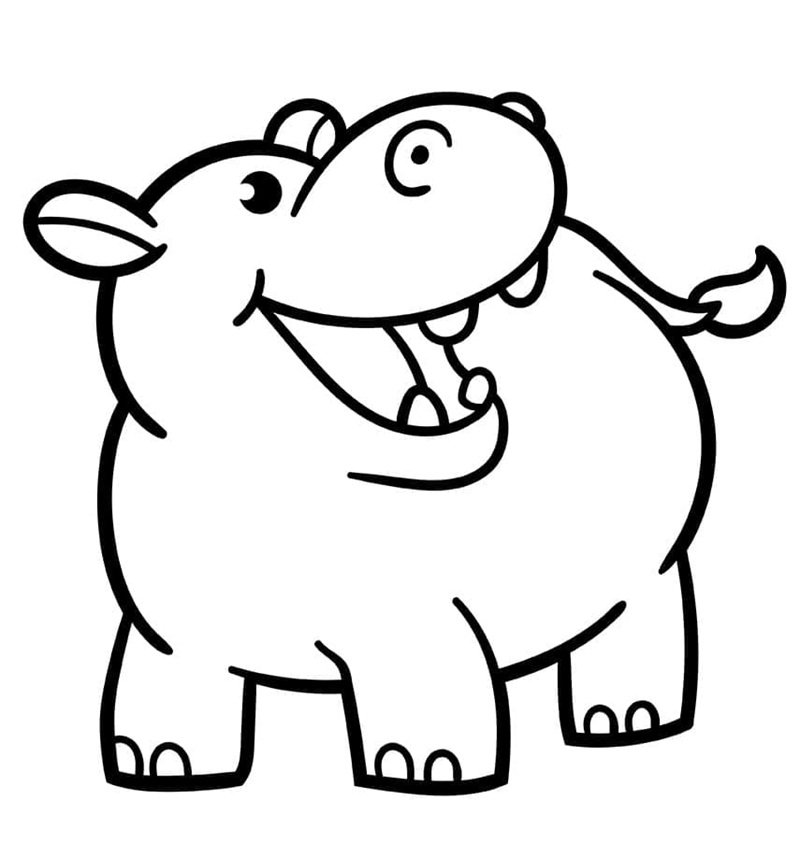 tô màu con hà mã 27