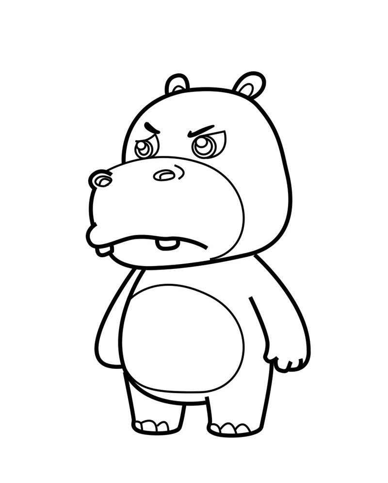 tô màu con hà mã 32