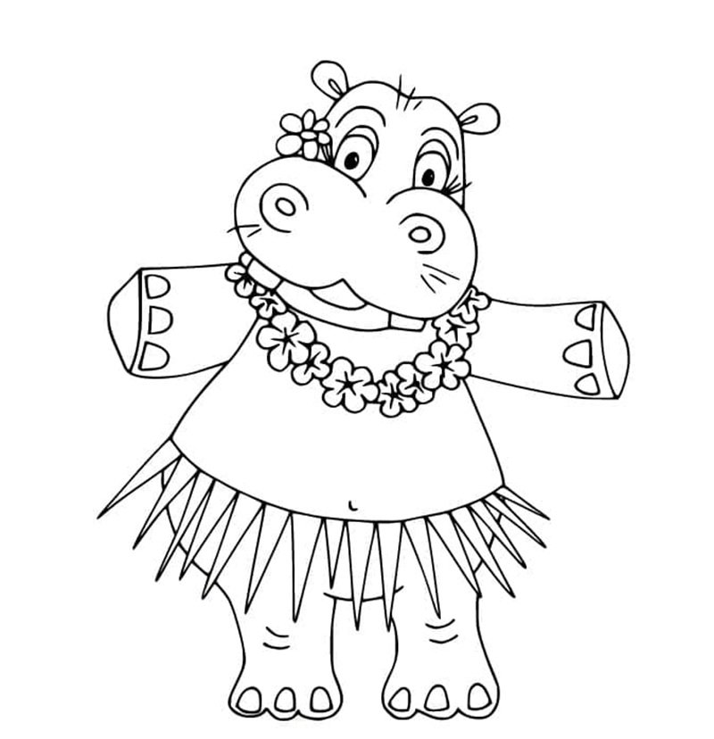 tô màu con hà mã 34