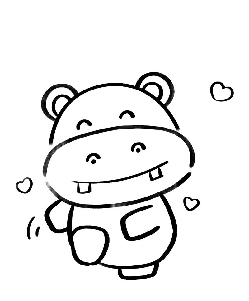 tô màu con hà mã 7