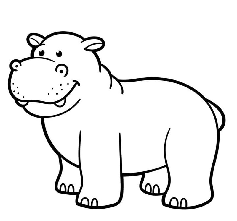 tô màu con hà mã 9