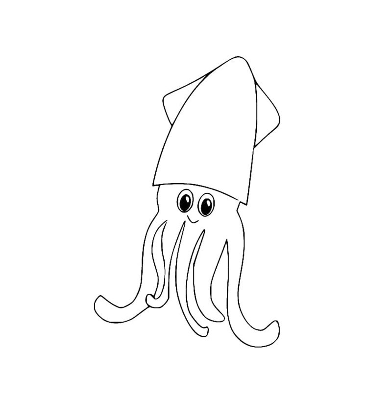 tô màu con mực 14