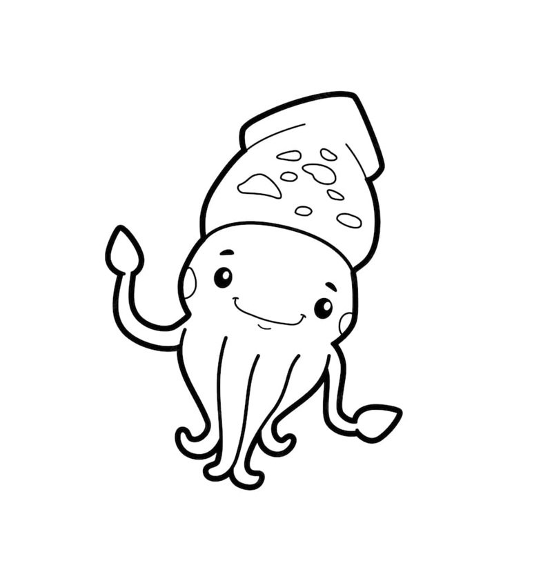 tô màu con mực 20