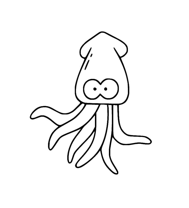 tô màu con mực 22