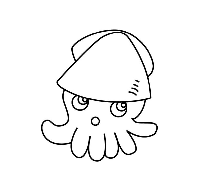 tô màu con mực 28