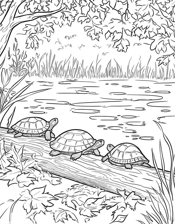 tô màu con rùa 14