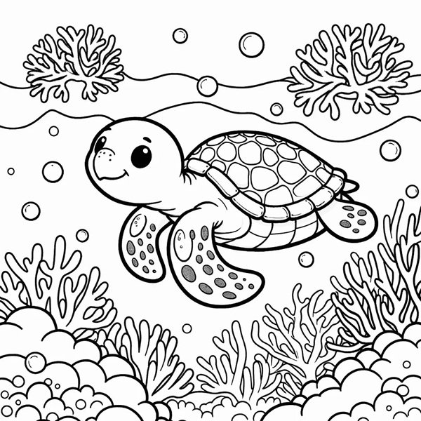 tô màu con rùa 15